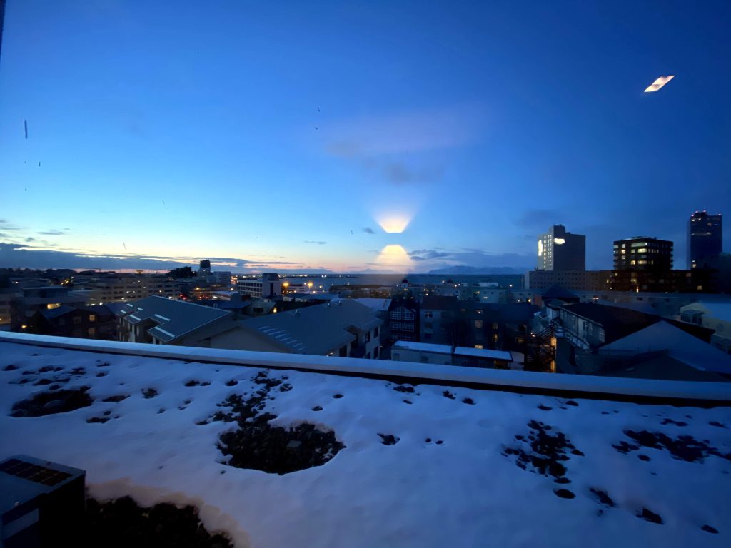 View from our hotel, Reykjavik, Iceland