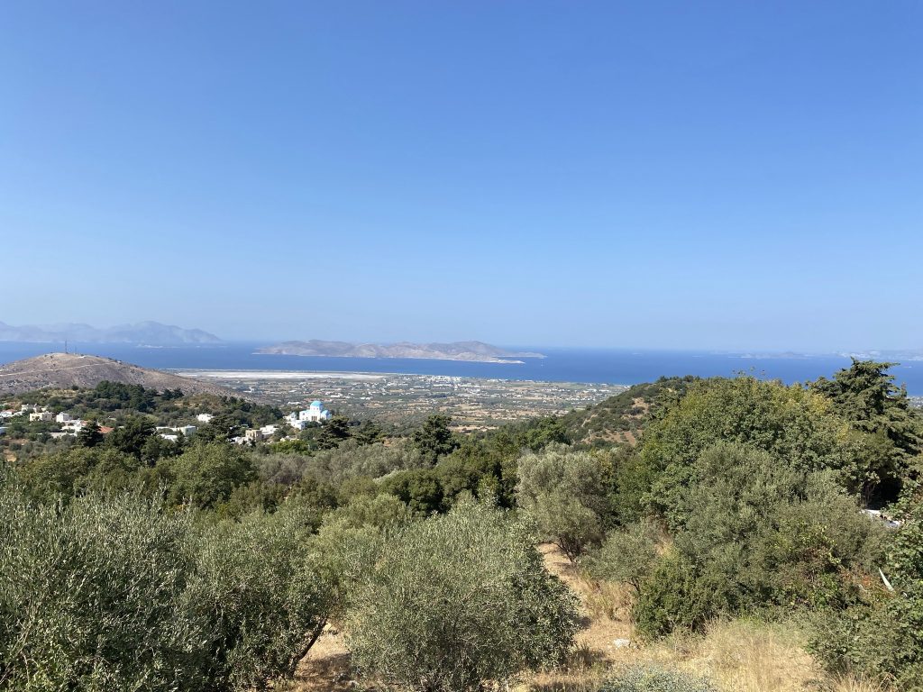 View of Tigaki Salt Flats from Zia, Kos, Greece