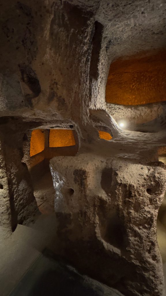 View of Kaymakli Underground City tunnels