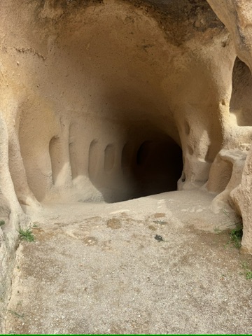 View of the first rock monastery in Ilhara Valley  