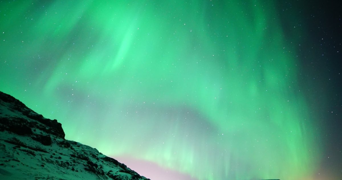 View of the Northern Lights, Iceland