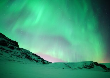 View of the Northern Lights, Iceland