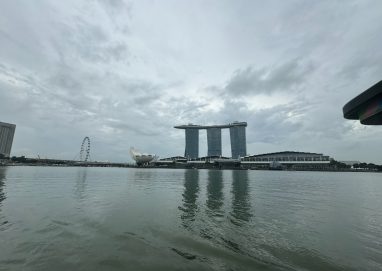 View of Singapore from Merlion Park